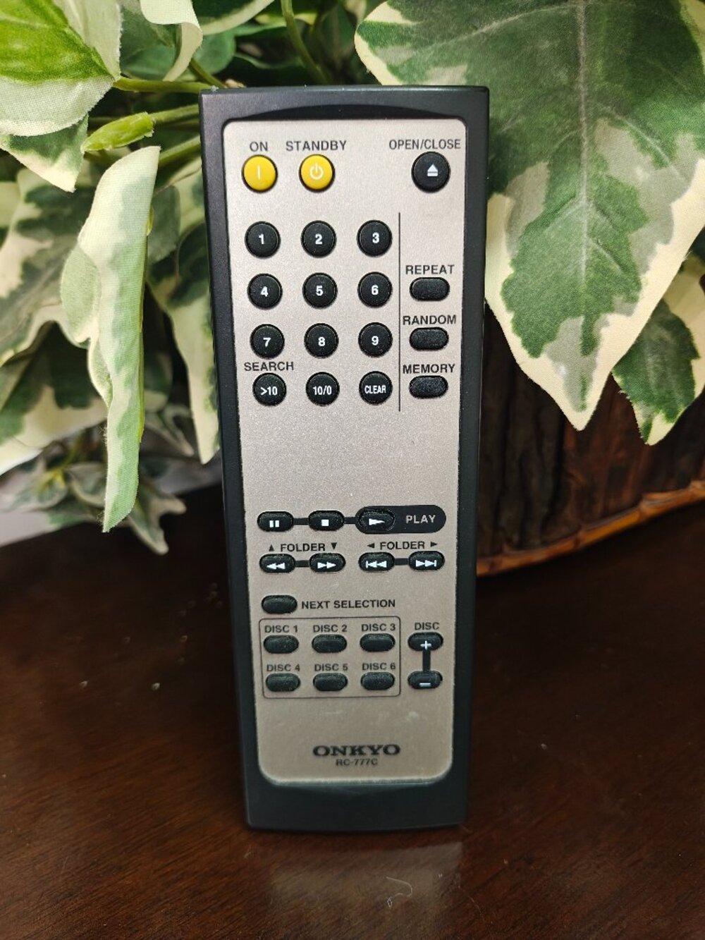 Onkyo RC-777C Remote Control for DX-C390 6-Disc CD Changer Player As-Is Vintage!